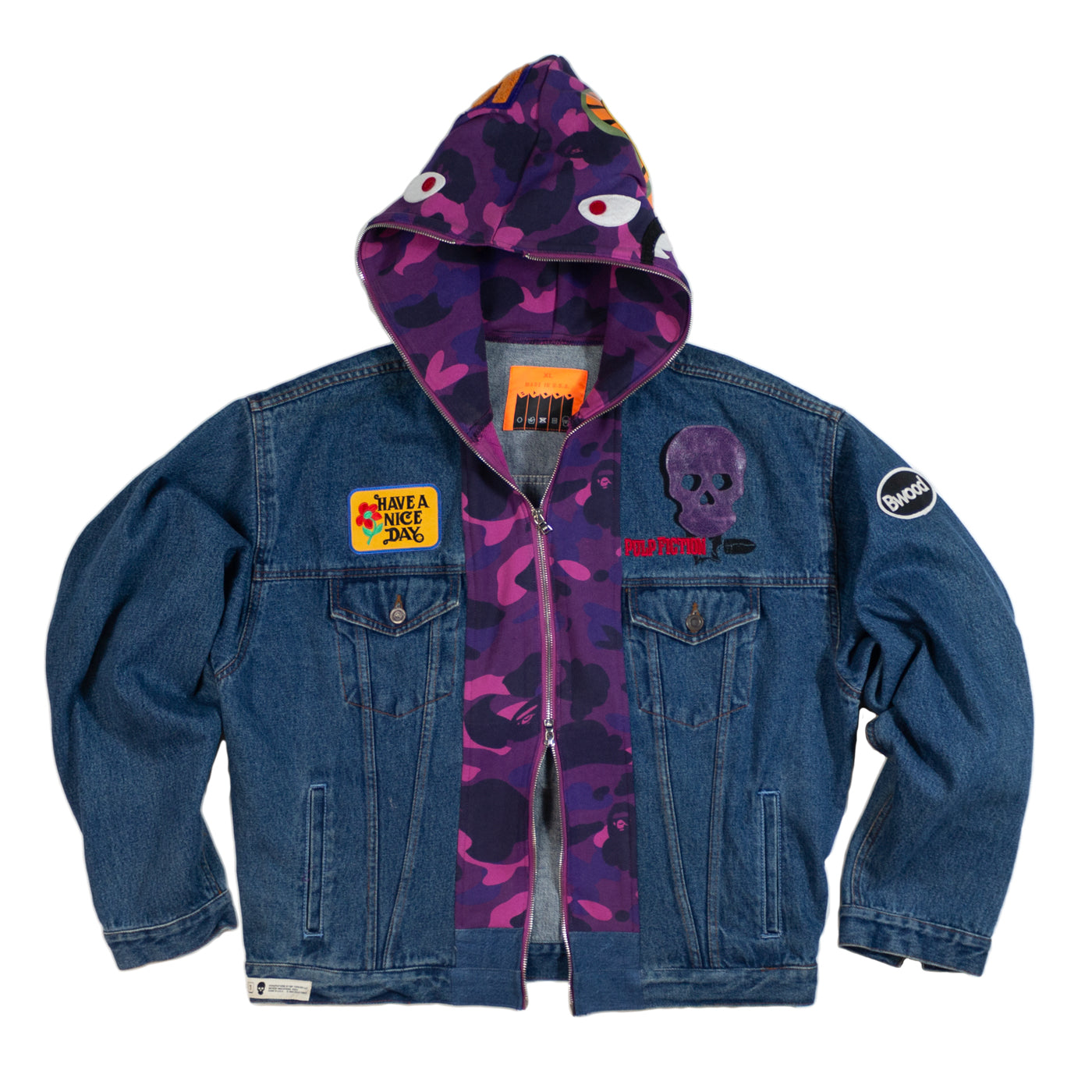 1 of 1 BAPE x pulp fiction denim trucker